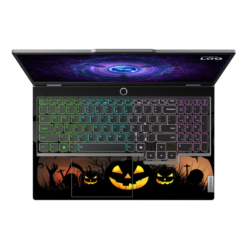 Laptop Skin for Lenovo LOQ - Enter If You Dare Halloween Pumpkins & Graveyard